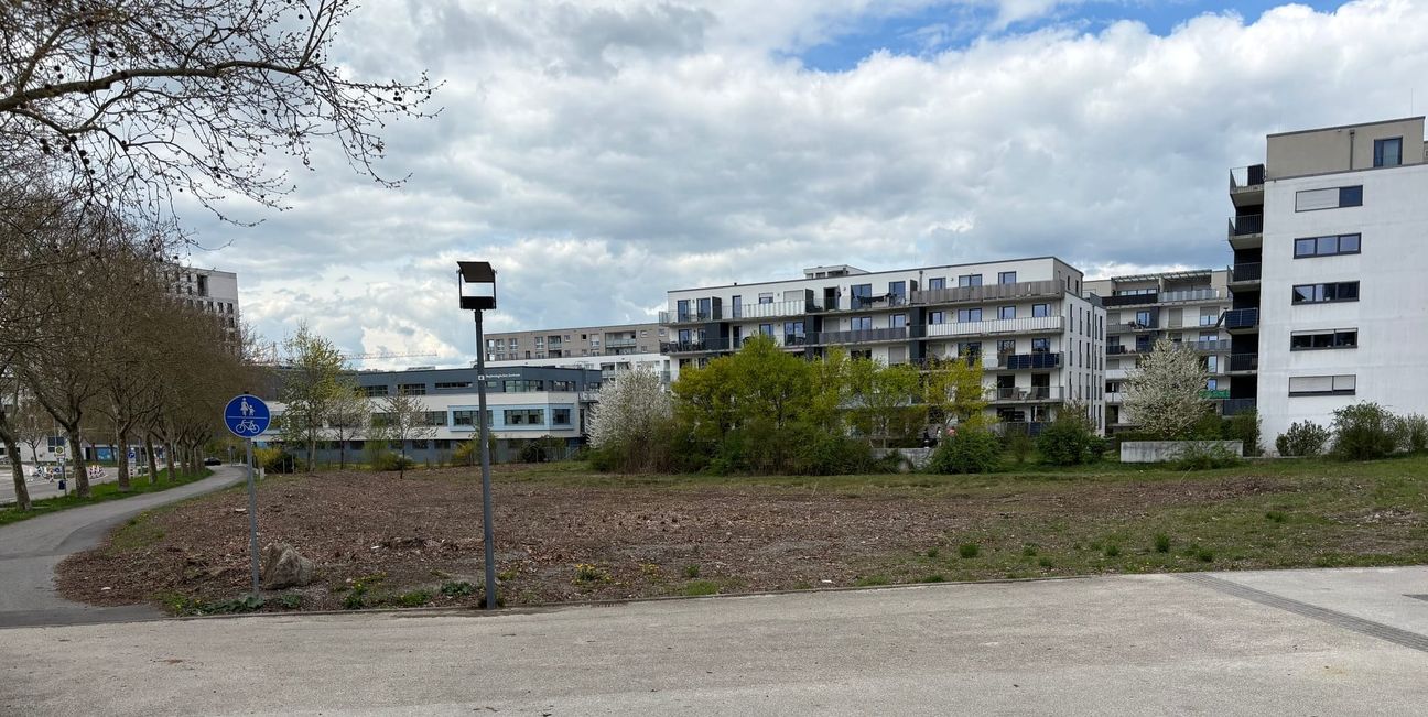 Auf der aktuell noch leeren Gras- und Erdfläche an der Calwer Straße auf dem Flugfeld will die Lebenshilfe ein Kompetenzzentrum bauen.